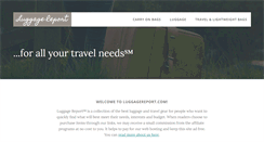 Desktop Screenshot of luggagereport.com