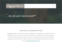 Tablet Screenshot of luggagereport.com